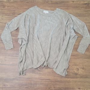 Knox Rose Knit Sweater - Square Slouchy Oversized Fit - Color Oatmeal - Size S/M